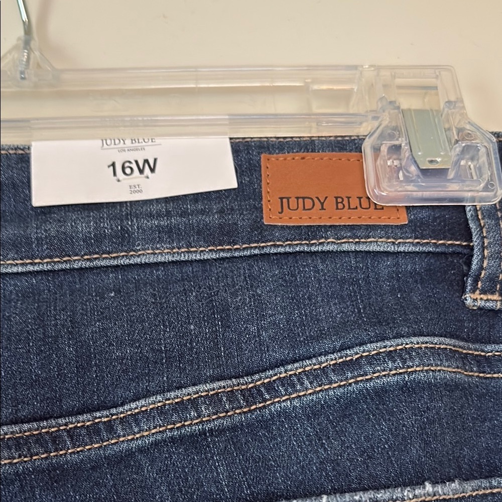 Judy Blue Ankle Cropped Distressed Blue Jeans - Picture 7 of 7